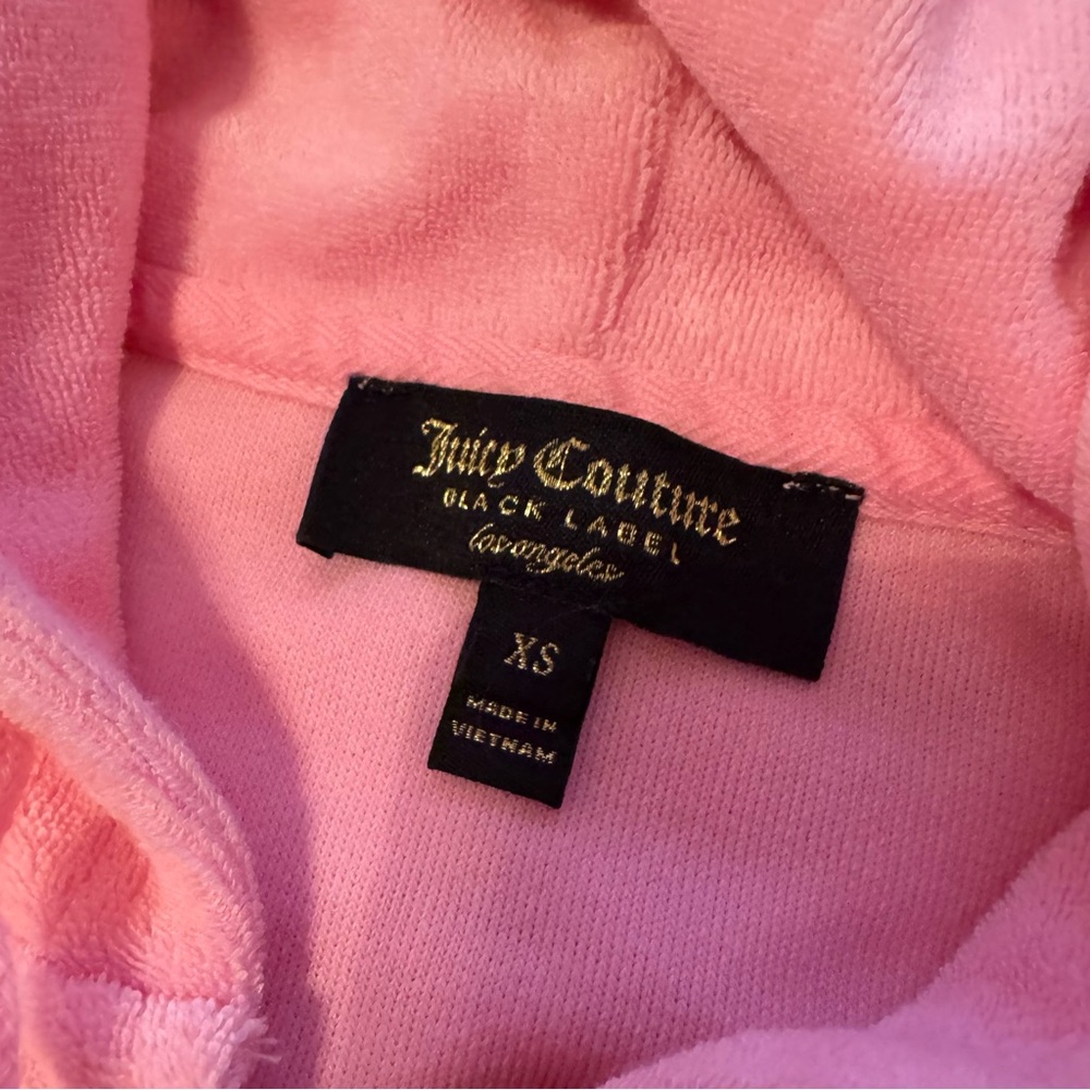 Juicy Couture Pink and Red Hoodie with Varsity JC Logo - Picture 7 of 8